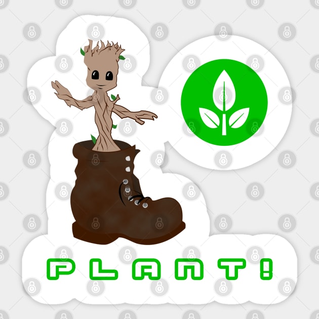 I am Plant! Sticker by Kaztiel